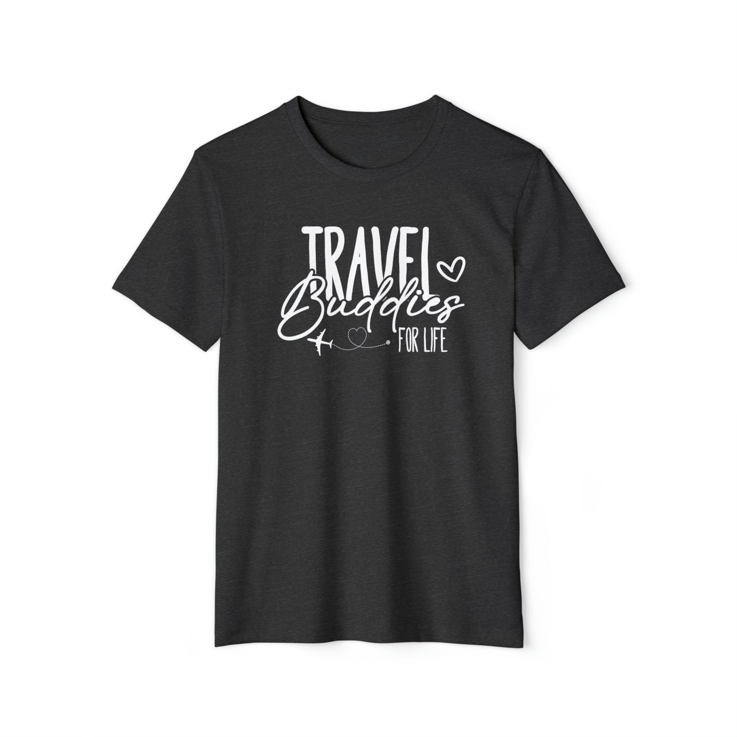 Travel Buddies for Life with Hearts Recycled Organic T-Shirt