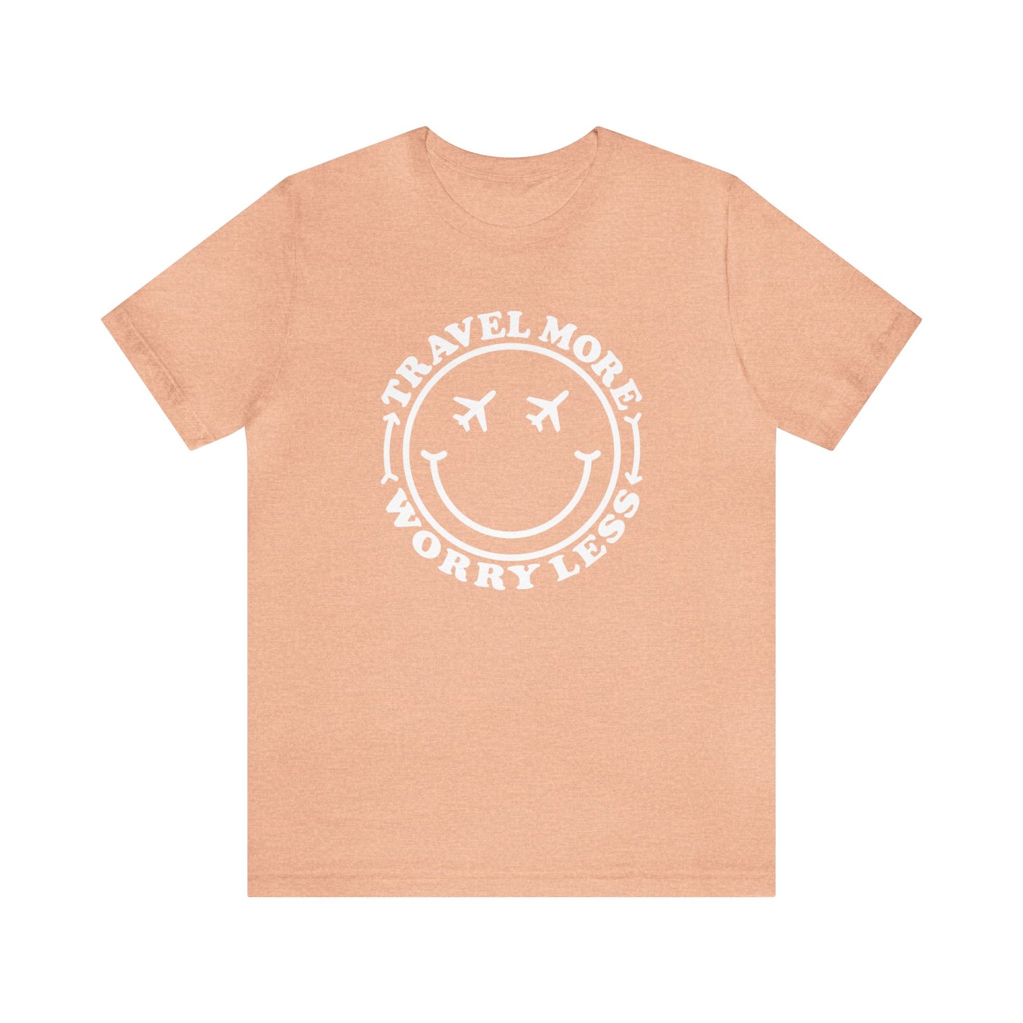 Travel More Worry Less Smiley Graphic Tee