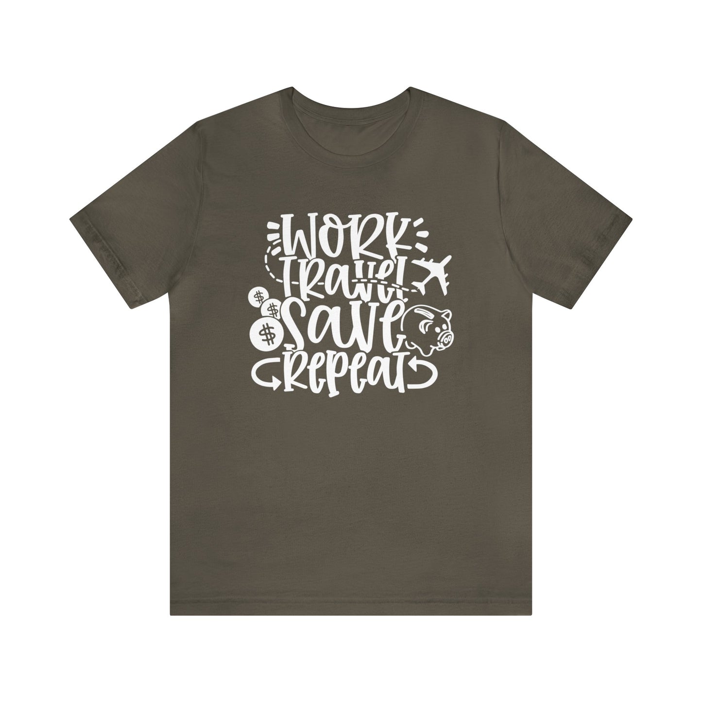 Work Travel Save Repeat Graphic Tee