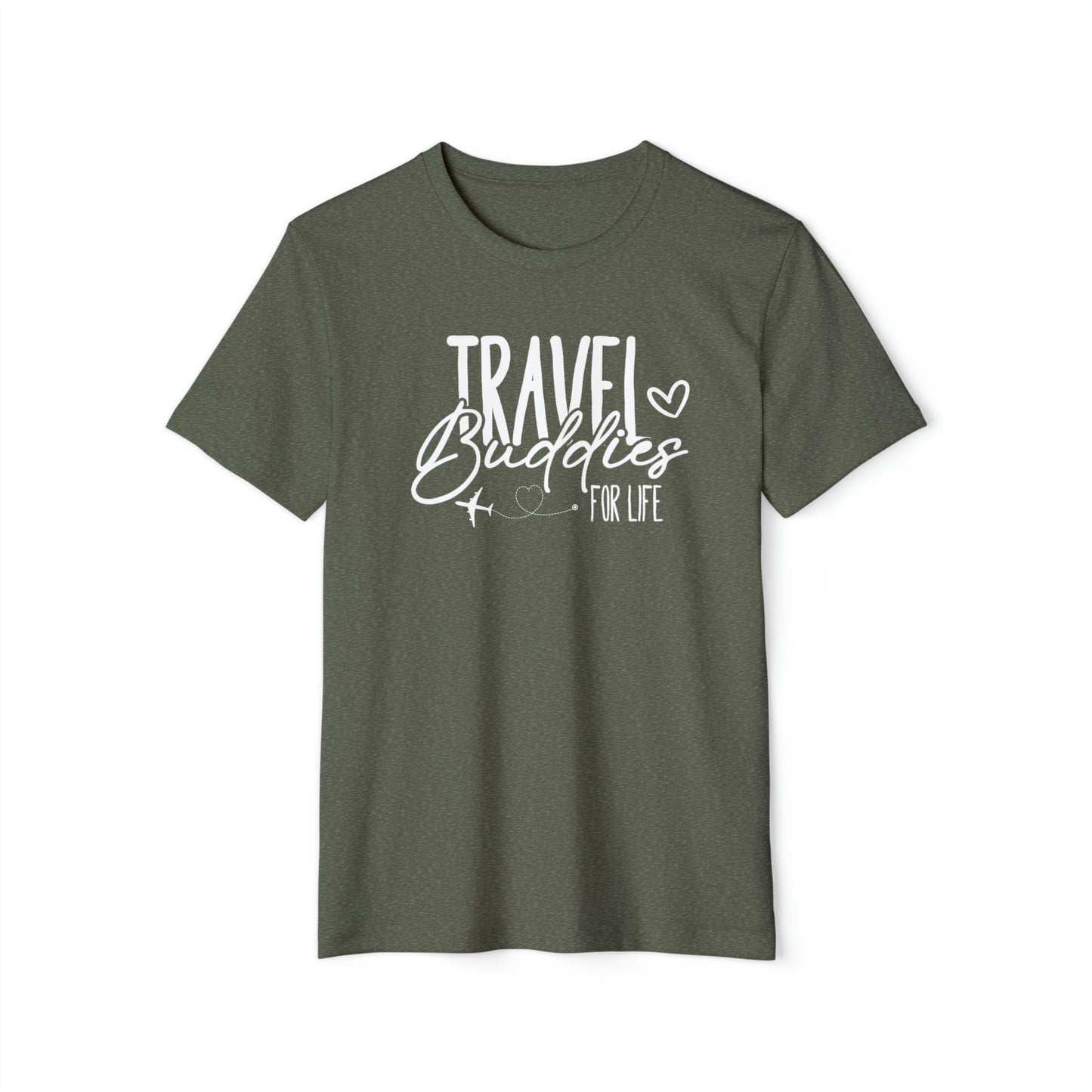 Travel Buddies for Life with Hearts Recycled Organic T-Shirt