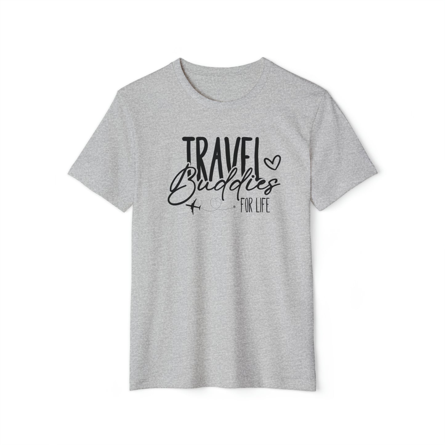 Travel Buddies for Life with Hearts Recycled Organic T-Shirt