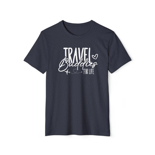 Travel Buddies for Life with Hearts Recycled Organic T-Shirt