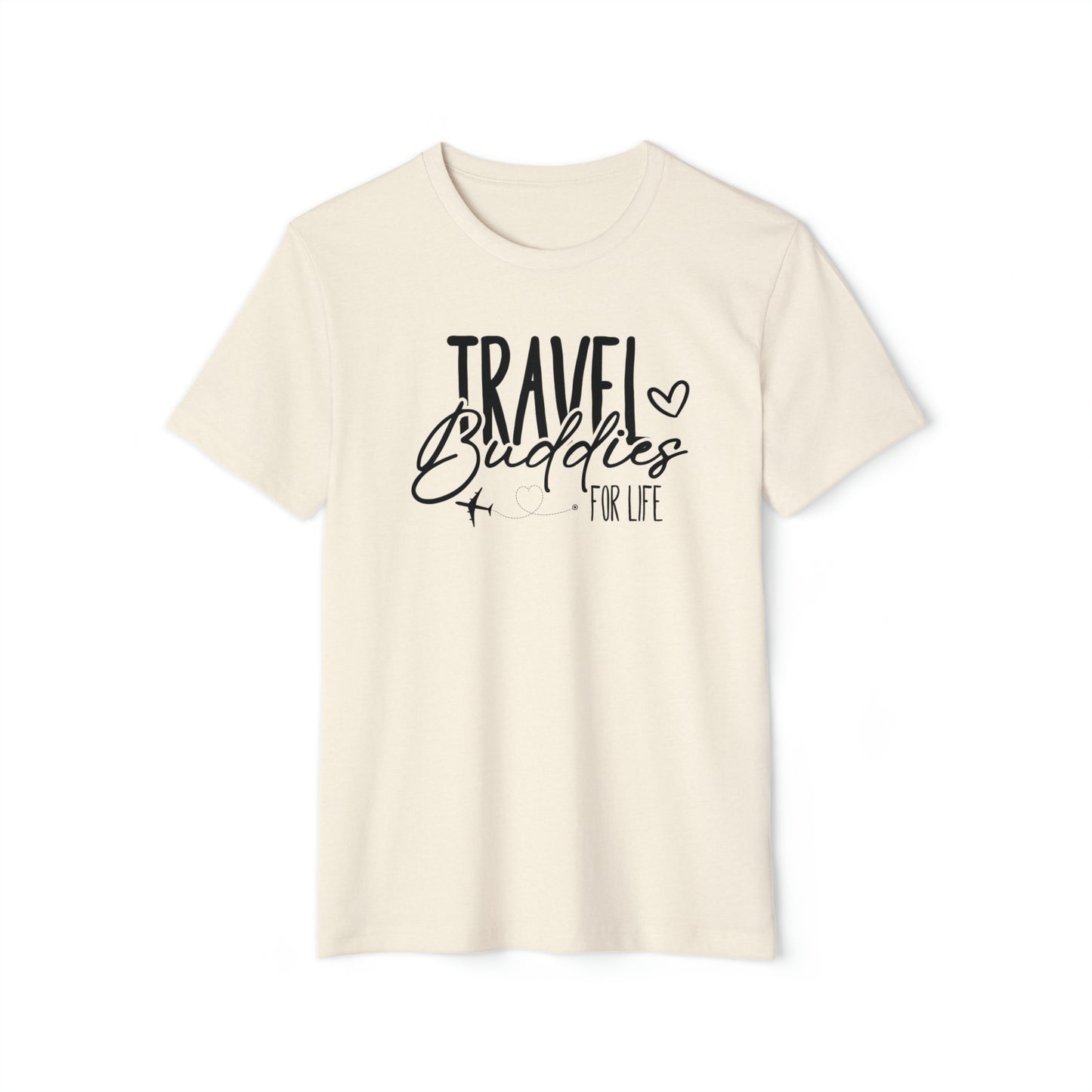 Travel Buddies for Life with Hearts Recycled Organic T-Shirt