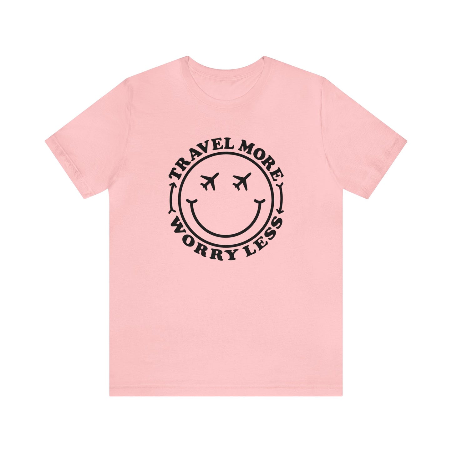 Travel More Worry Less Smiley Graphic Tee