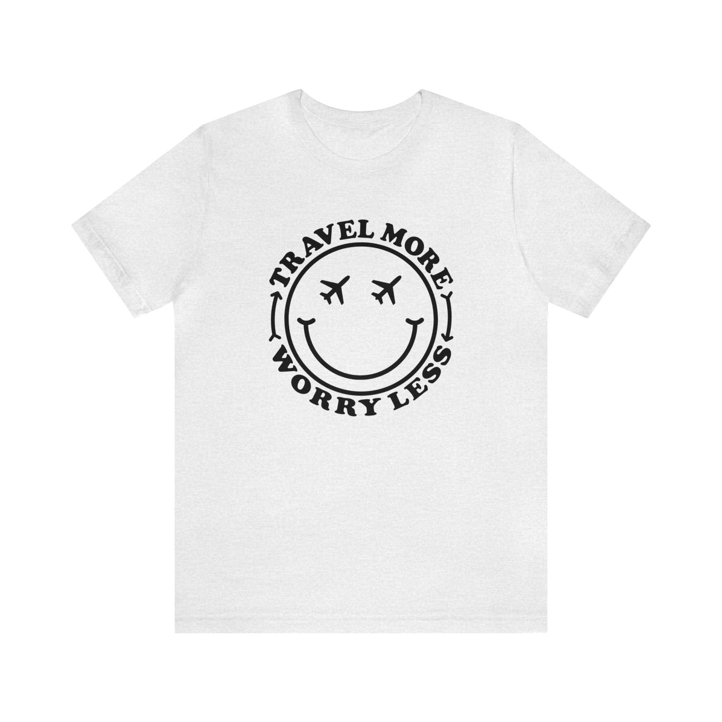 Travel More Worry Less Smiley Graphic Tee