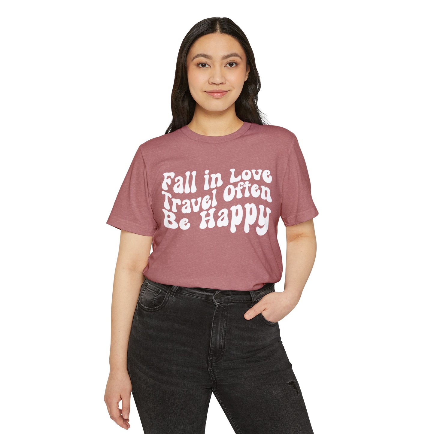 Fall in Love Travel Often Recycled Organic T-Shirt