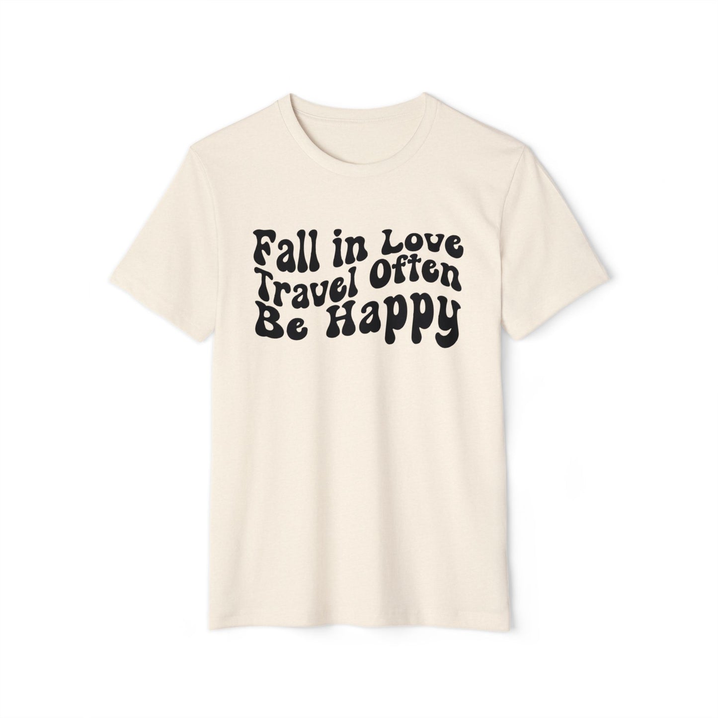 Fall in Love Travel Often Recycled Organic T-Shirt