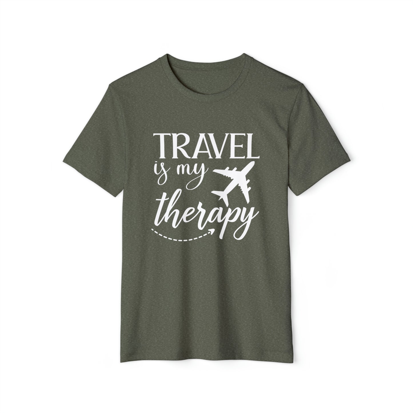 Travel Is My Therapy Recycled Organic T-Shirt