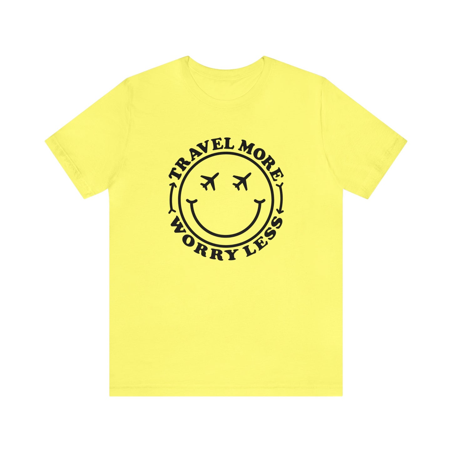 Travel More Worry Less Smiley Graphic Tee