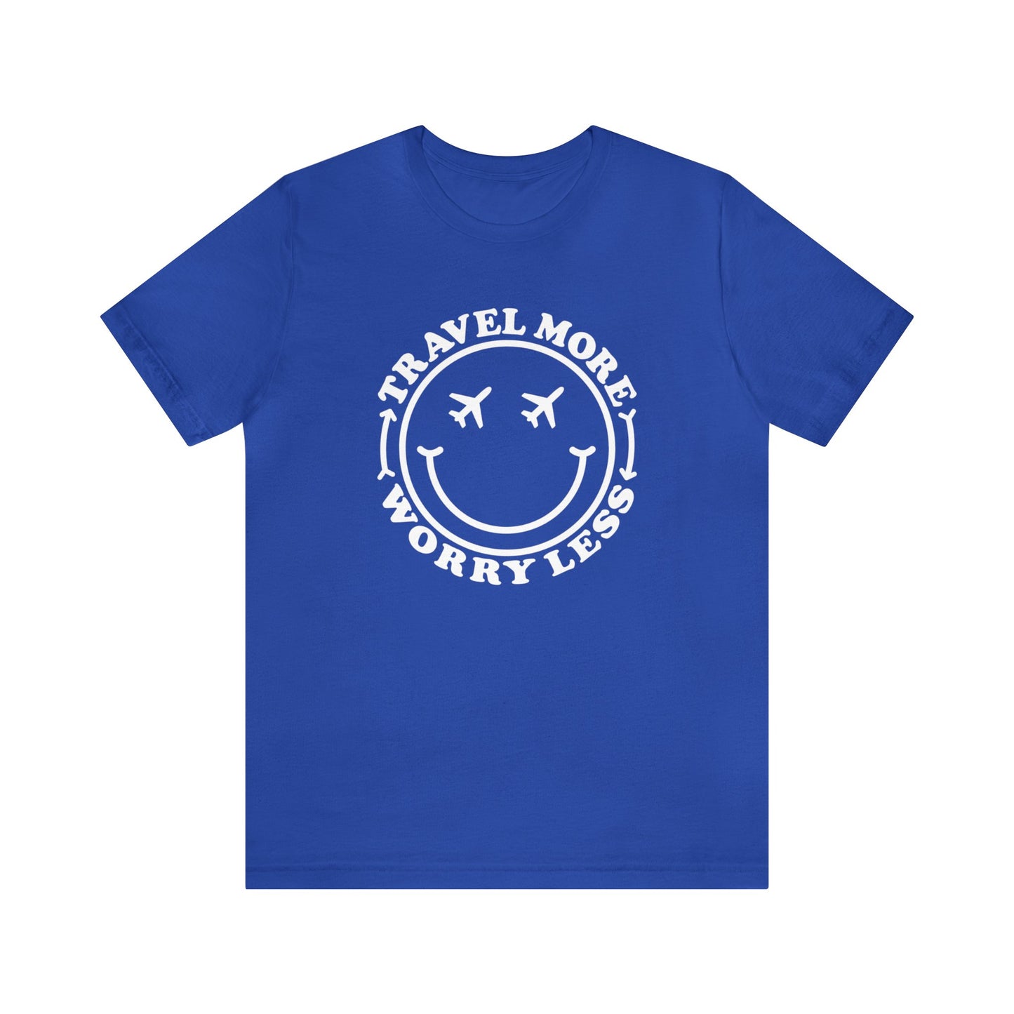 Travel More Worry Less Smiley Graphic Tee