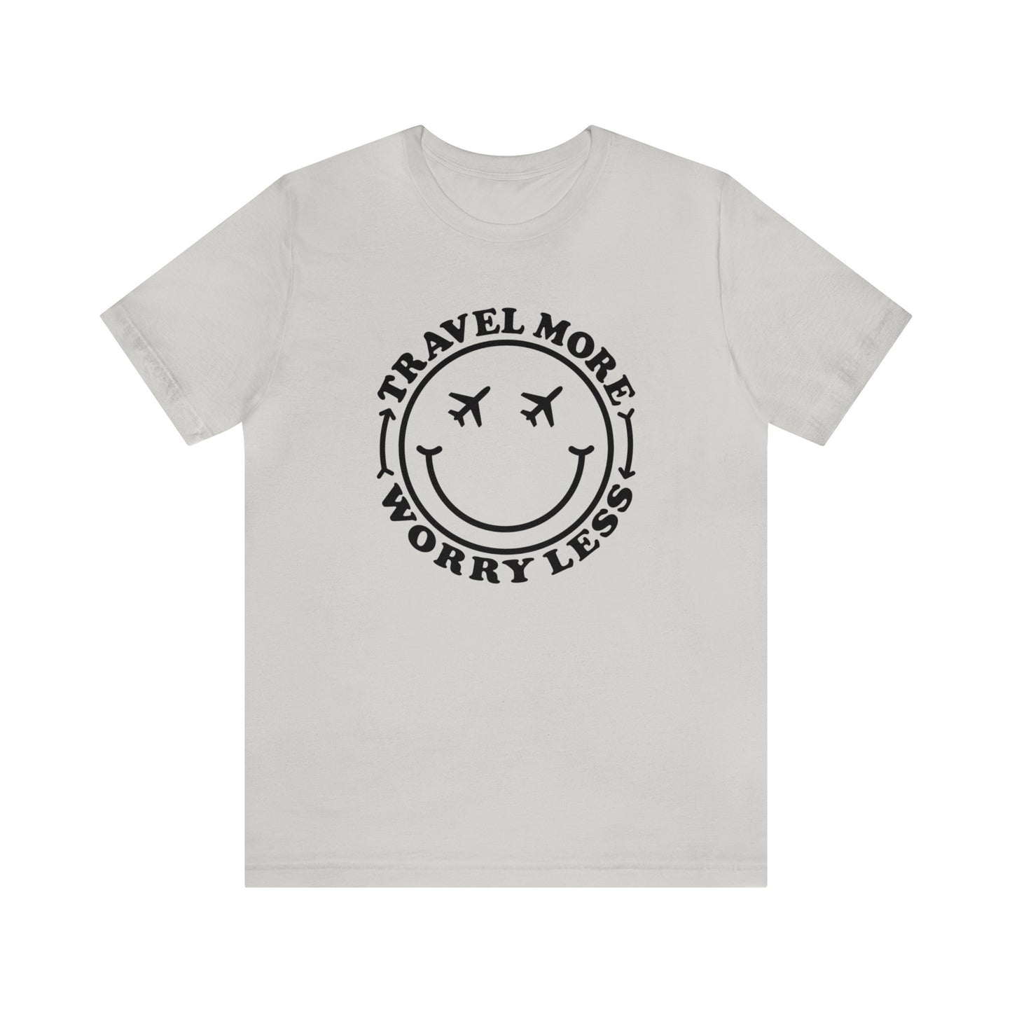 Travel More Worry Less Smiley Graphic Tee