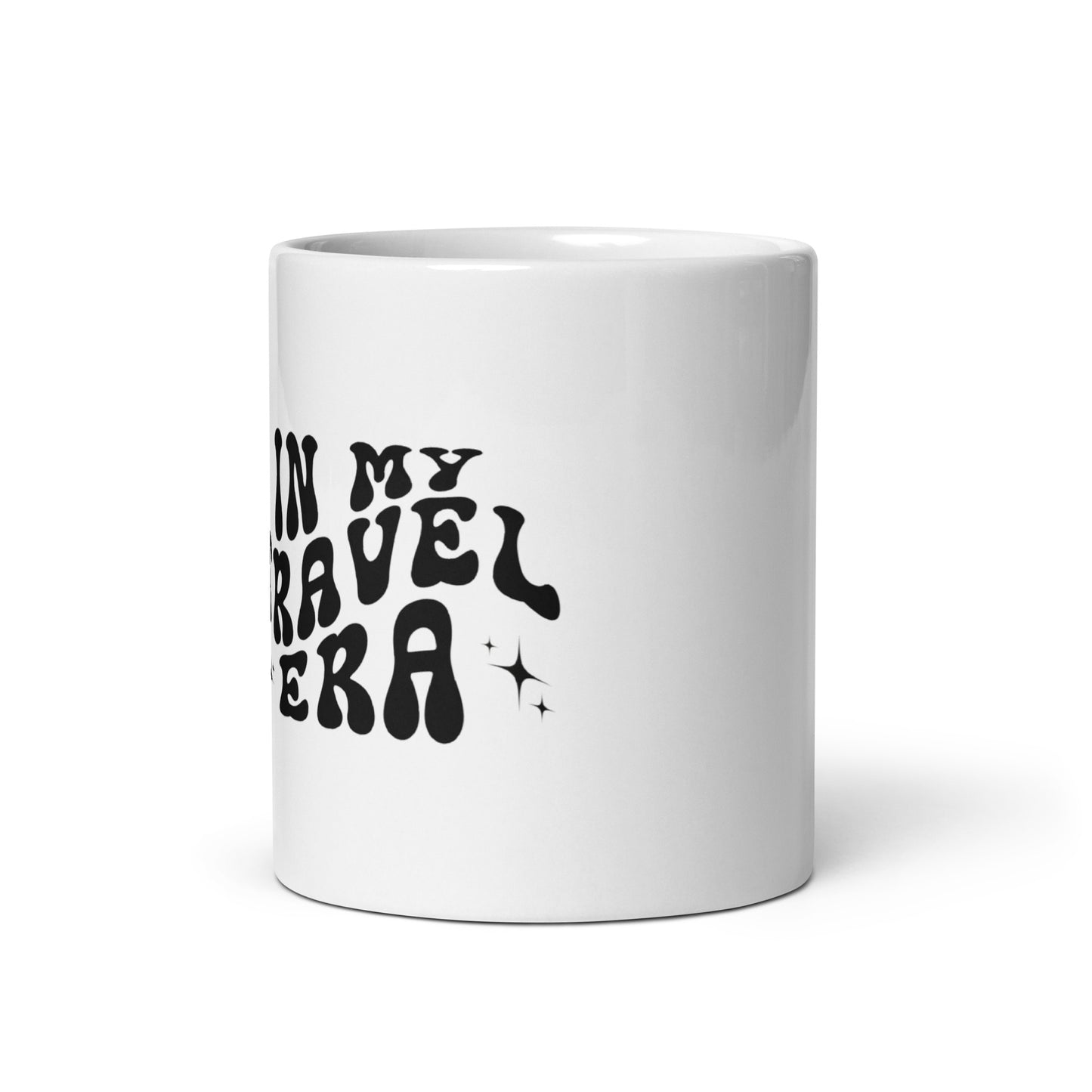 Travel Era White Glossy Mug