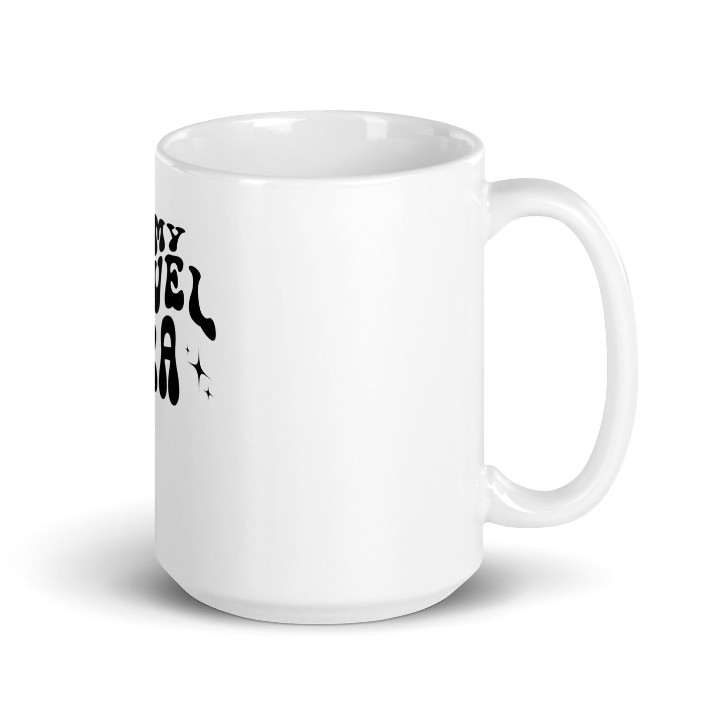 Travel Era White Glossy Mug